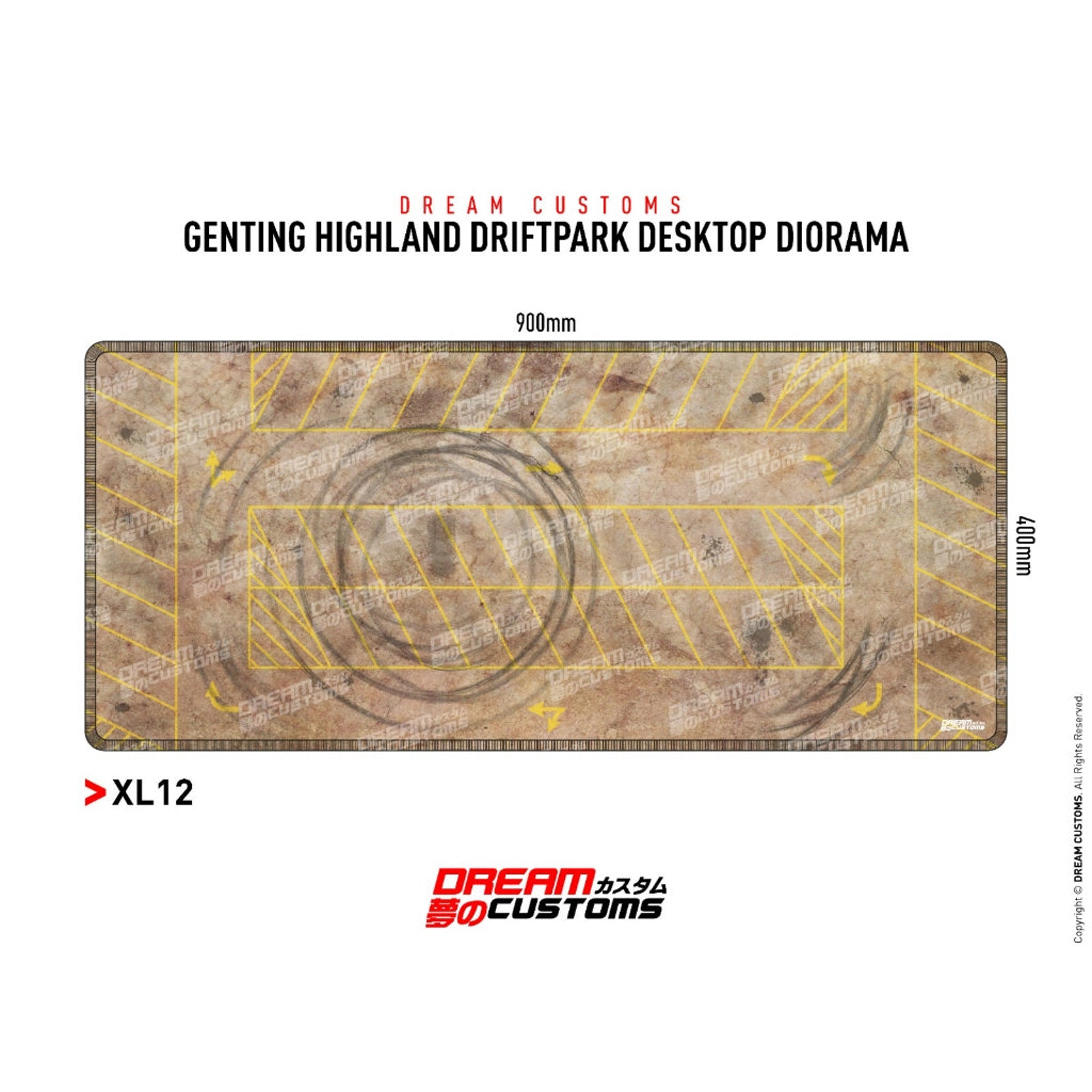 DREAM CUSTOMS 1/64 Genting Highland Driftpark XL Desktop Diorama