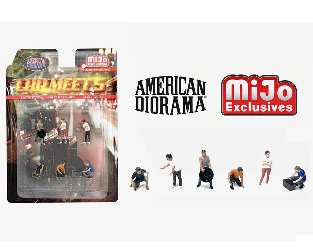 (COMING SOON) American Diorama 1:64 Figures Car Meet 5 – MiJo Exclusives