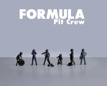 (COMING SOON) American Diorama 1:64 Figures Formula Pit Crew – Team Blue – MiJo Exclusives