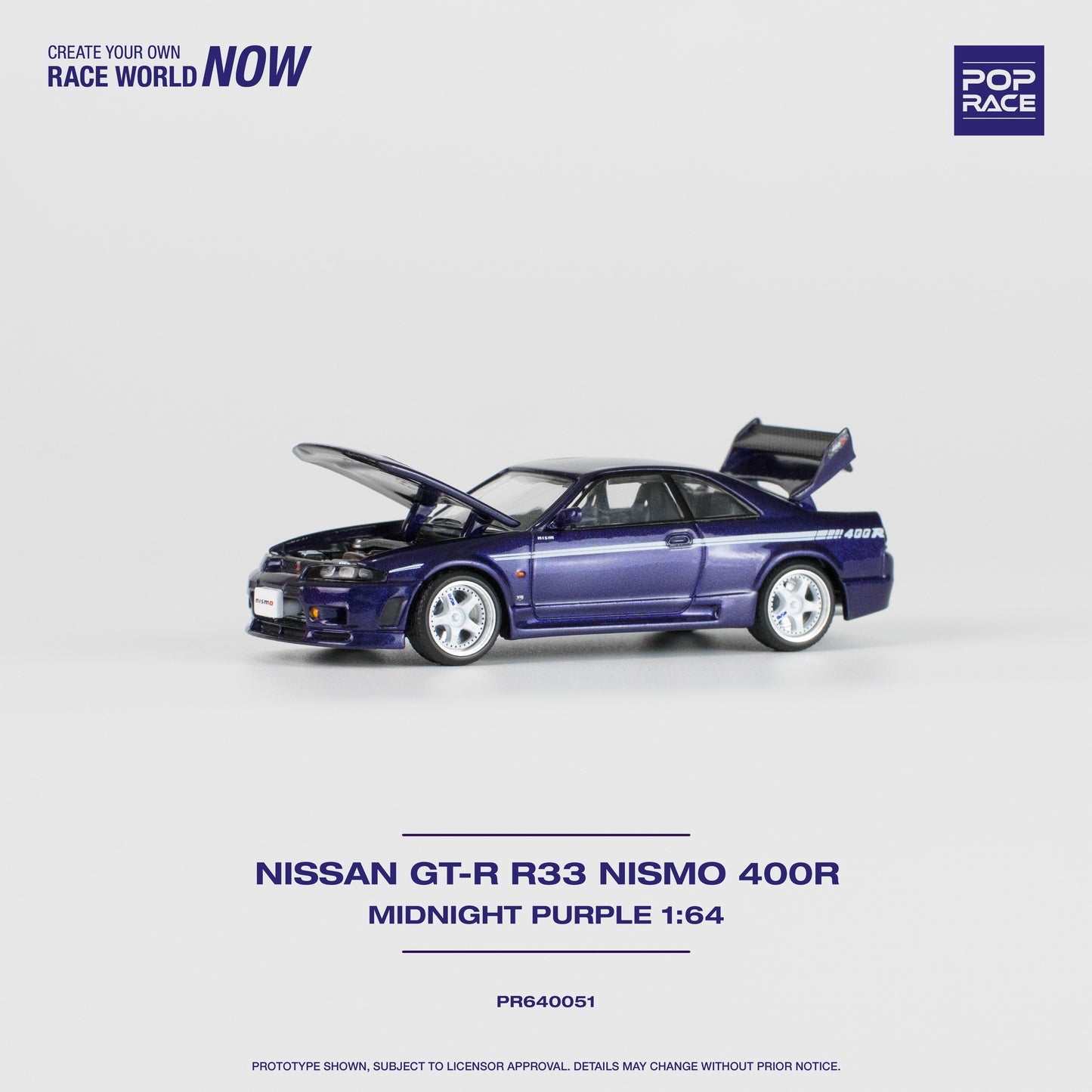 POP RACE 1/64 Nissan GT-R R33 Nismo 400R