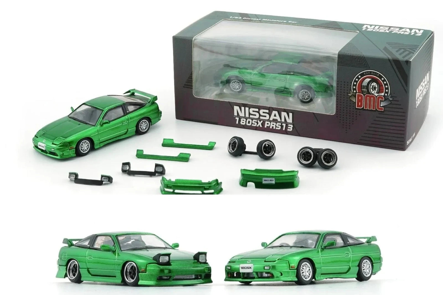 BM CREATIONS 1:64 Nissan Silvia 180SX – Metallic Green (RHD)