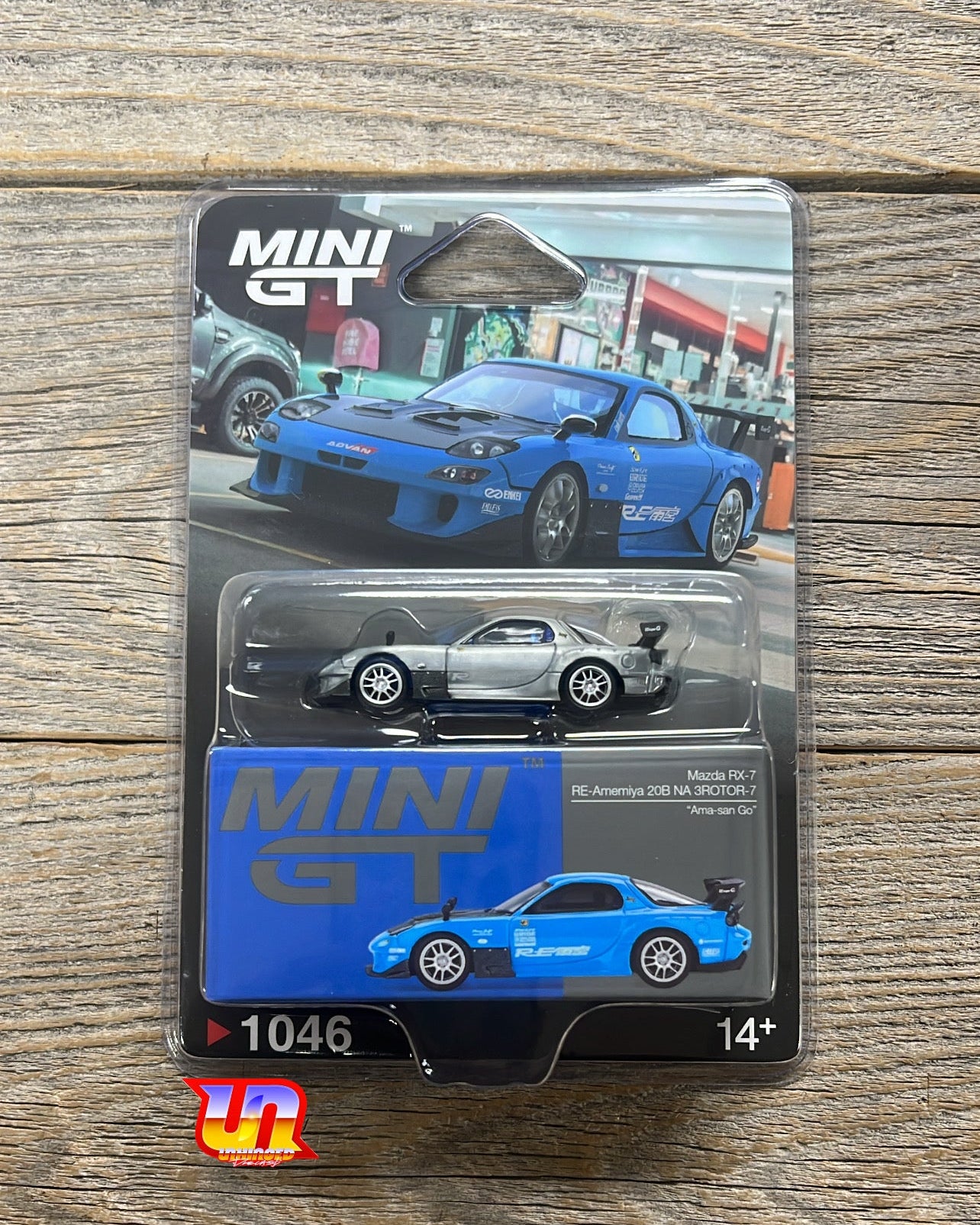 MINI GT 1/64 Mazda RX-7 RE-Amemiya 20B NA 3ROTOR-7 “Ama-san Go” CHASE