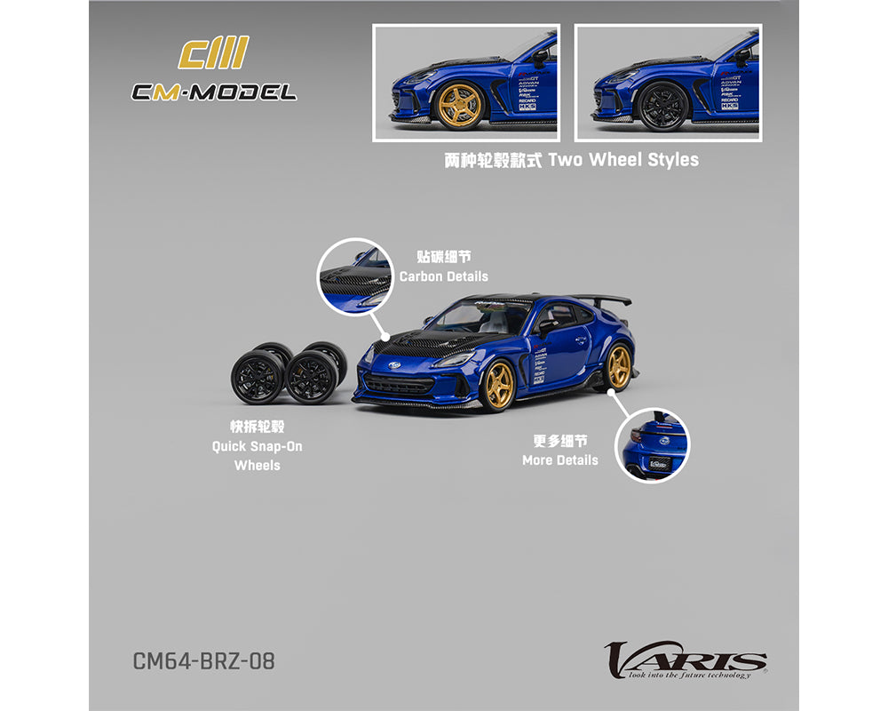 (COMING SOON) CM MODEL 1/64 Subaru BRZ Varis Widebody – Blue – Limited Edition