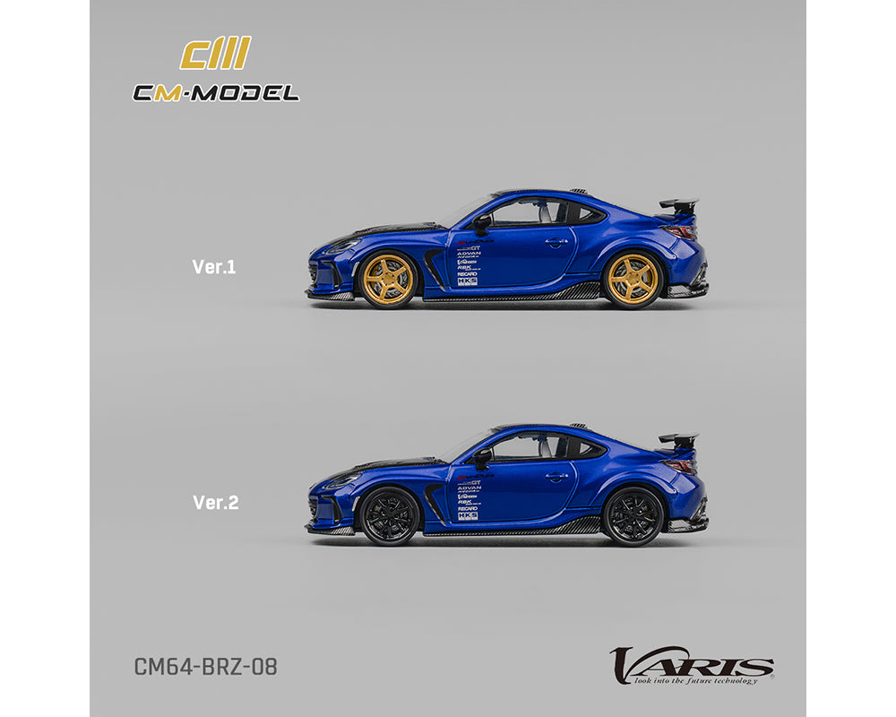 (COMING SOON) CM MODEL 1/64 Subaru BRZ Varis Widebody – Blue – Limited Edition