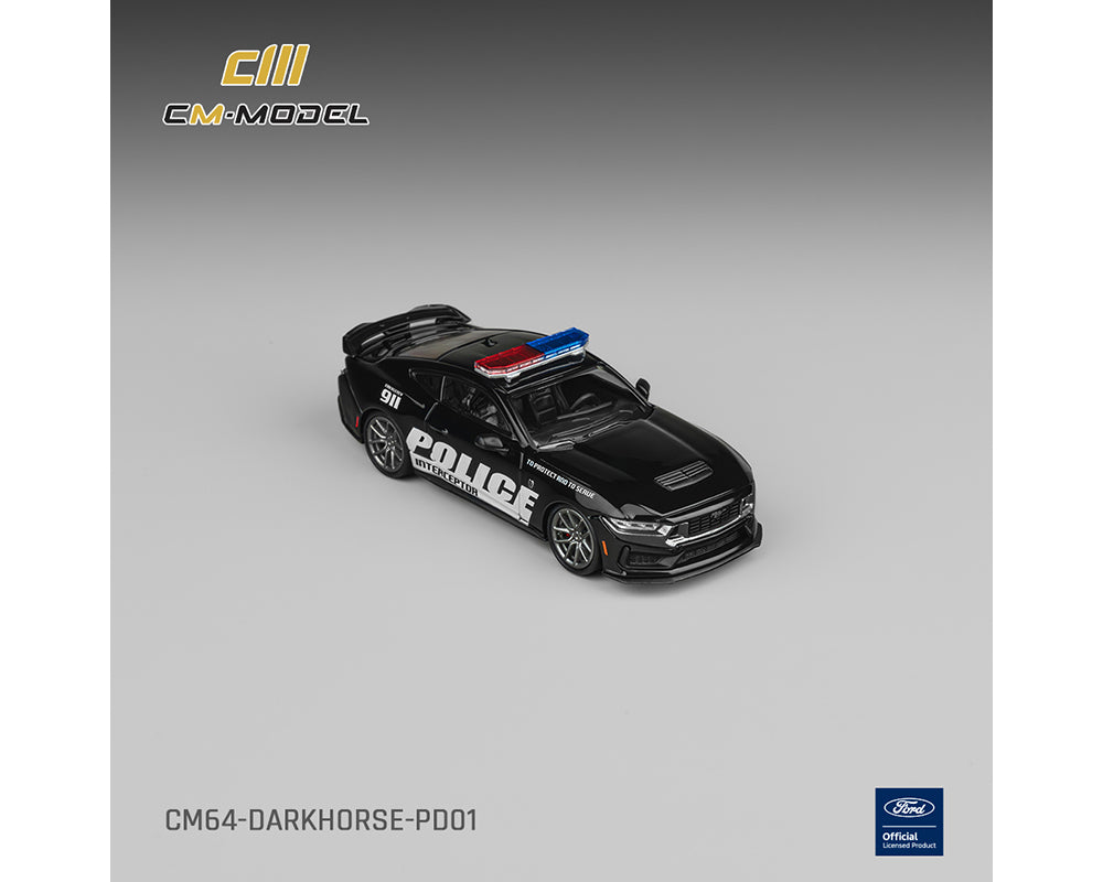 (COMING SOON) CM MODEL 1/64 Ford Mustang Dark Horse Police – Limited Edition