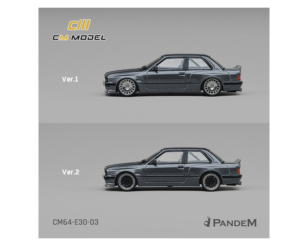(COMING SOON) CM MODEL 1/64 Pandem BMW M3 E30 -Metallic Gunmetal Grey