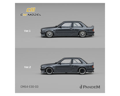 (COMING SOON) CM MODEL 1/64 Pandem BMW M3 E30 -Metallic Gunmetal Grey