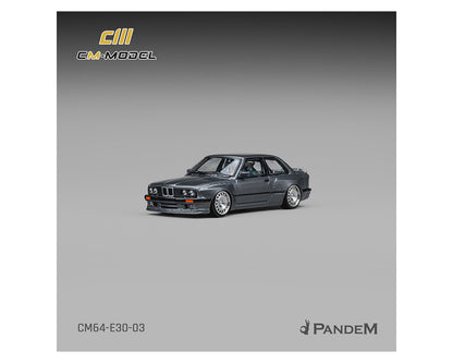 (COMING SOON) CM MODEL 1/64 Pandem BMW M3 E30 -Metallic Gunmetal Grey