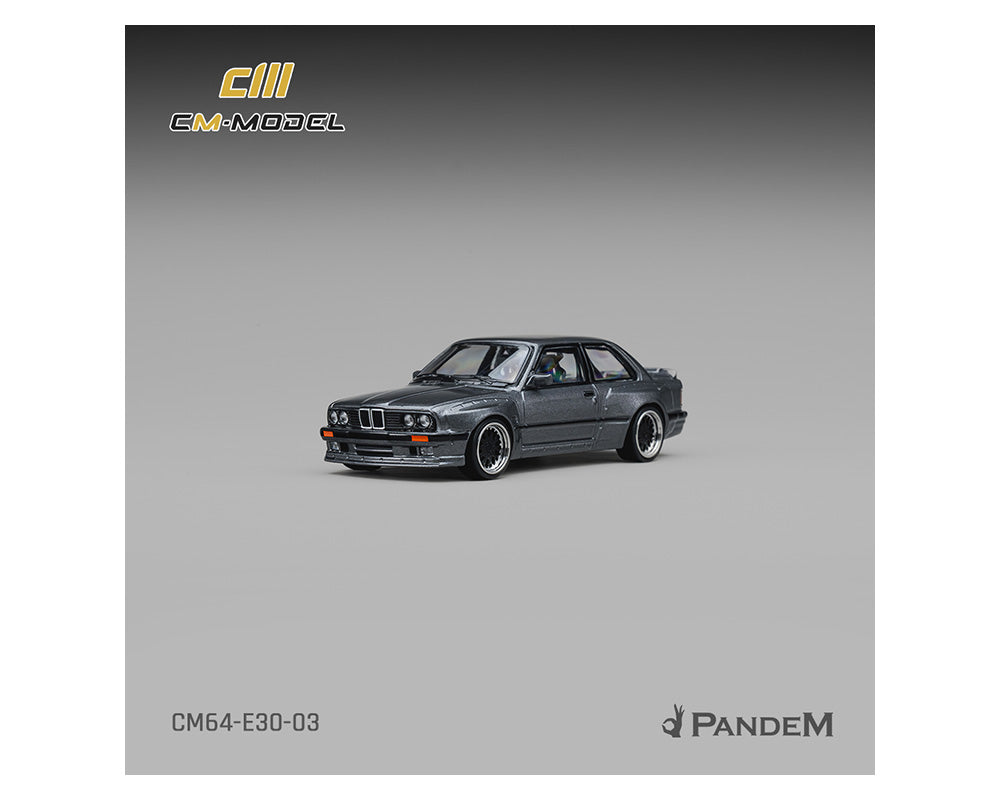 (COMING SOON) CM MODEL 1/64 Pandem BMW M3 E30 -Metallic Gunmetal Grey