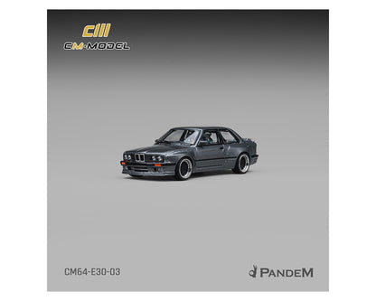 (COMING SOON) CM MODEL 1/64 Pandem BMW M3 E30 -Metallic Gunmetal Grey