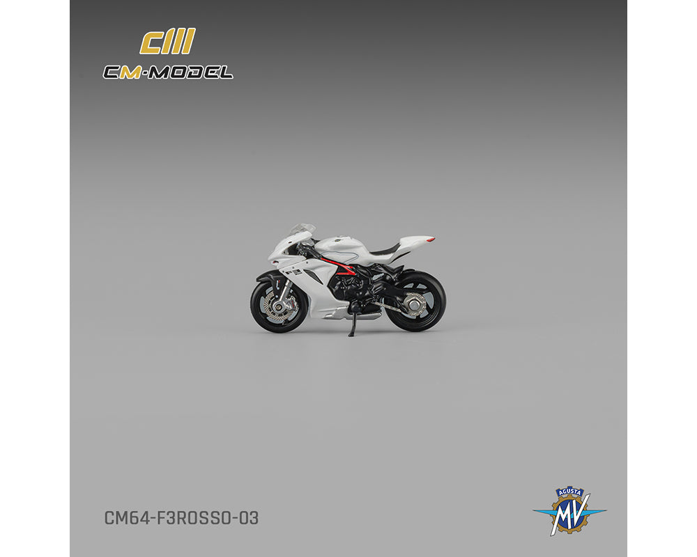 (COMING SOON) CM MODEL 1/64 MV Agusta F3Rosso with Showgirl – White