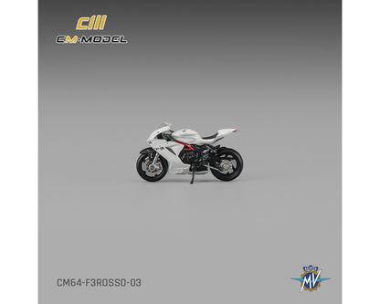 (COMING SOON) CM MODEL 1/64 MV Agusta F3Rosso with Showgirl – White