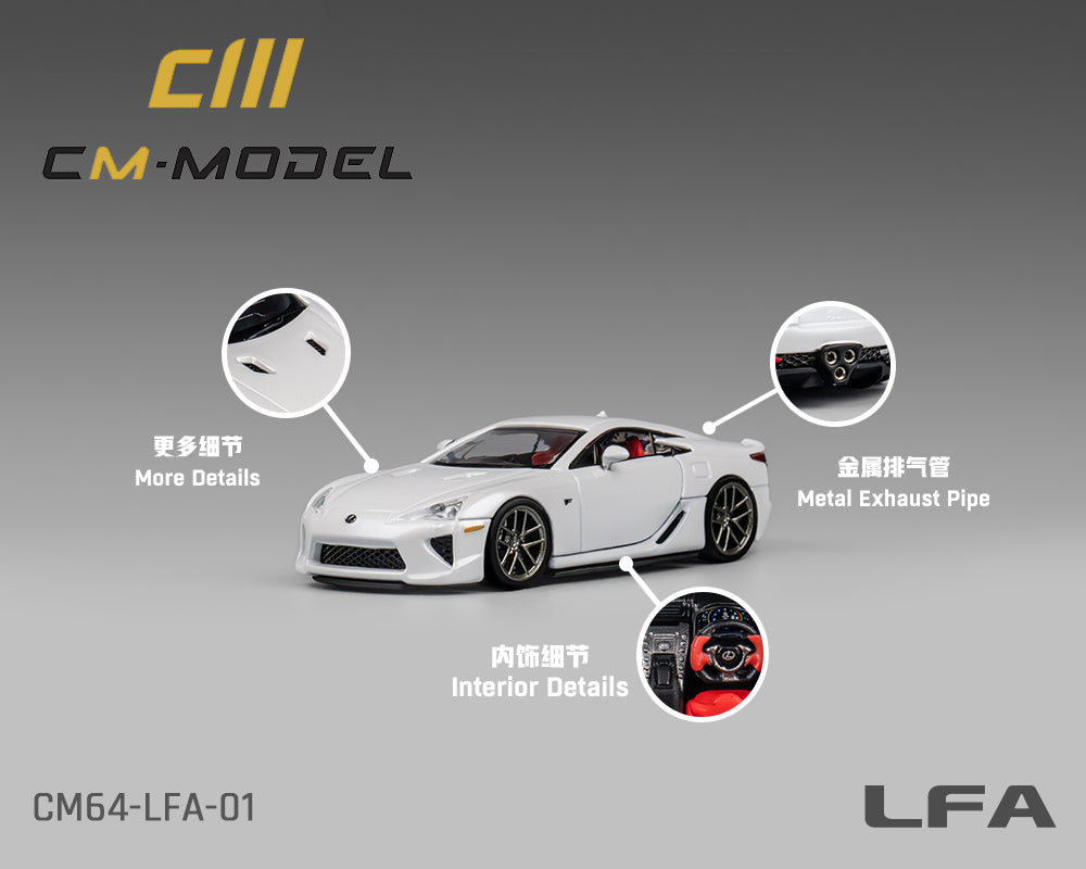 CM MODEL 1/64 Lexus LFA – Pearl White – Limited Edition