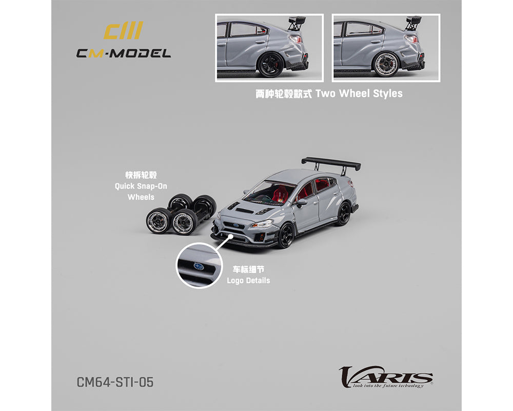 (PRE ORDER) CM MODEL 1/64 Subaru STI Varis Widebody 1.0 – Gray