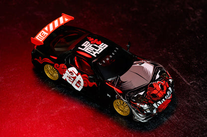 Jada 1:24 1993 Mazda RX-7 With Saru Figure LAB MONKEYS