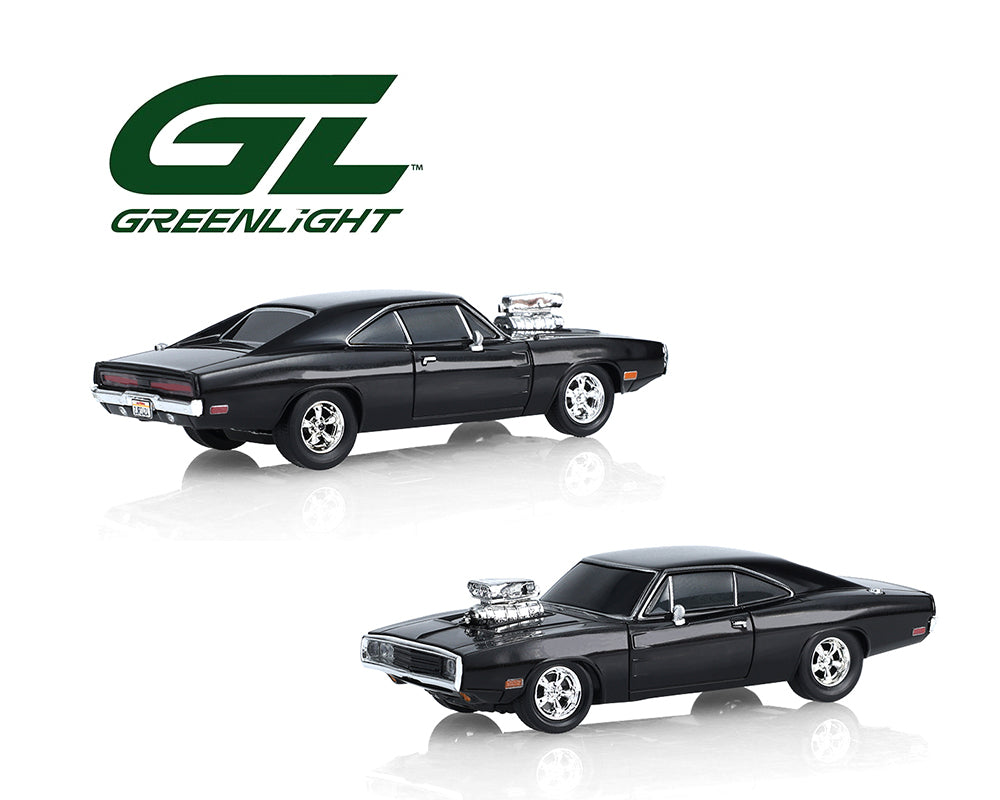 (COMING SOON) GREENLIGHT 1:64 RC The Fast &amp; The Furious 1970 Dodge Charger “Dom’s Charger” Combo Set