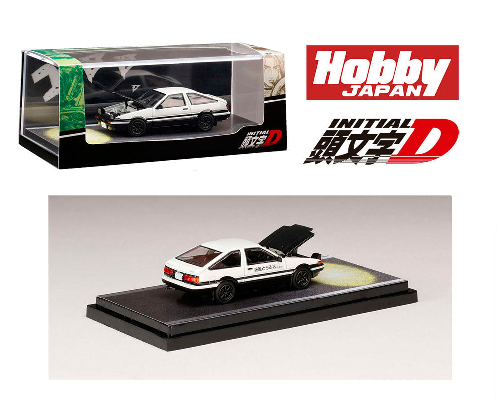 (PRE ORDER) HOBBY JAPAN 1/64 *Toyota Sprinter Trueno GT APEX (AE86) INITIAL D Engine Mounted Model VS Tomoyuki Tachi