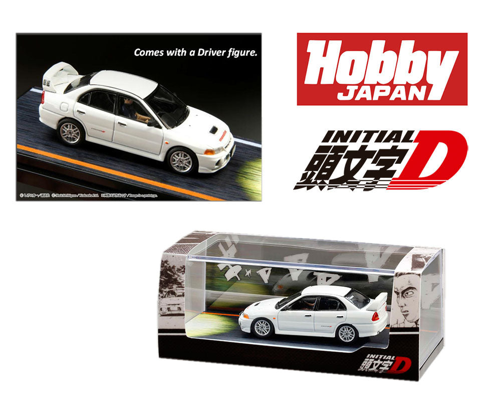 HOBBY JAPAN 1/64 Mitsubishi Lancer RS Evolution Ⅳ / INITIAL D vs Takumi Fujiwara with Seiji Iwaki Figure inside the car