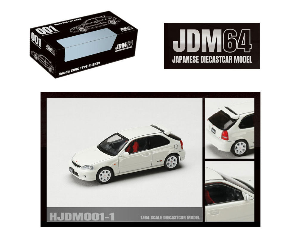 HOBBY JAPAN 1/64 Honda Civic Type R (EK9) – Championship White – JDM64