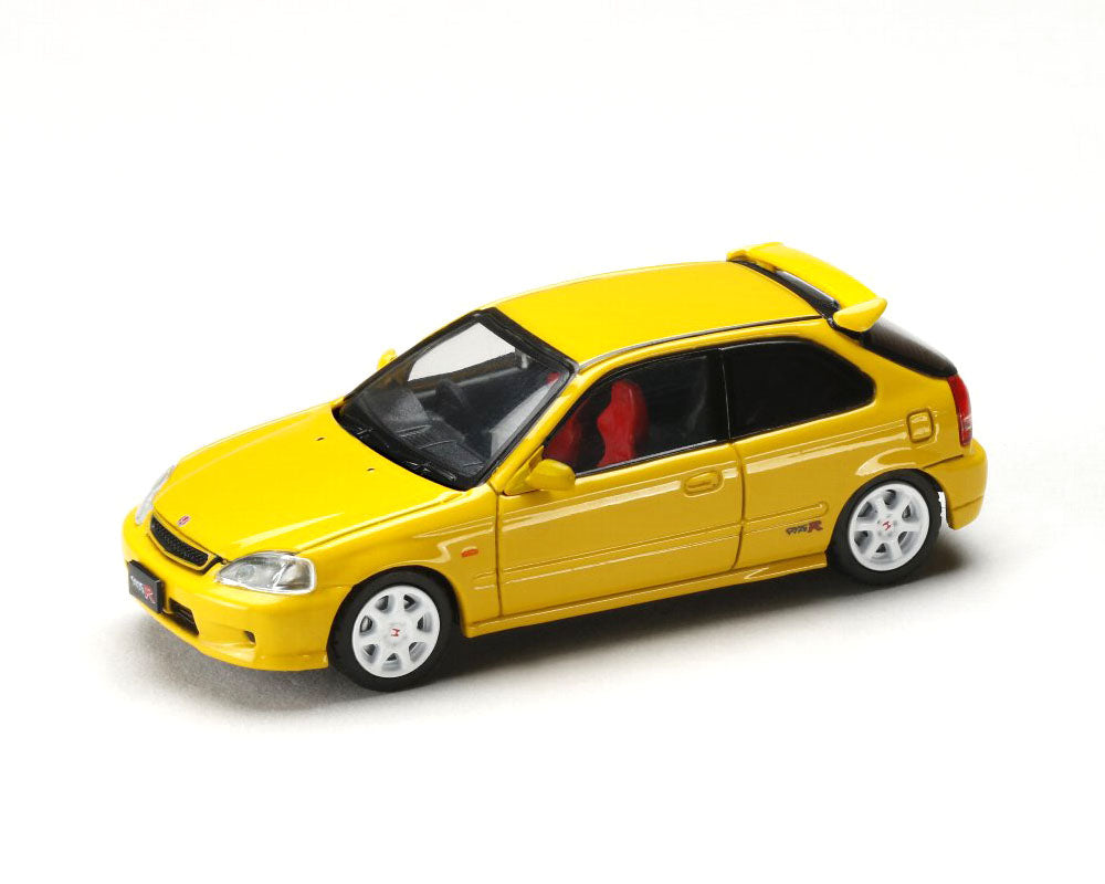 (PRE ORDER) HOBBY JAPAN 1/64 Honda Civic Type R (EK9) – Sunlight Yellow – JDM64
