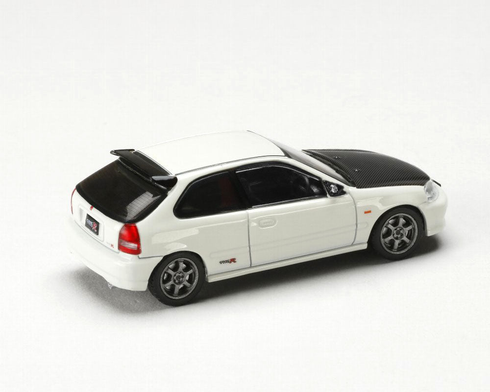 HOBBY JAPAN 1/64 Honda Civic Type R (EK9) JDM Style – Championship White with Carbon Hood – JDM64