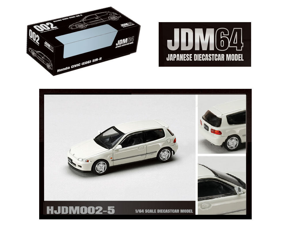 HOBBY JAPAN 1/64 Honda CIVIC (EG6) SIR-II – Frost White – JDM64