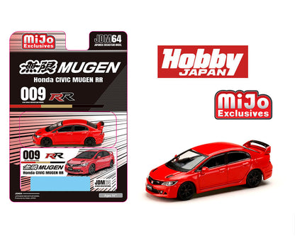 (COMING SOON) HOBBY JAPAN 1/64 Honda Mugen Civic RR (FD2) – Milano Red – Mijo Exclusives