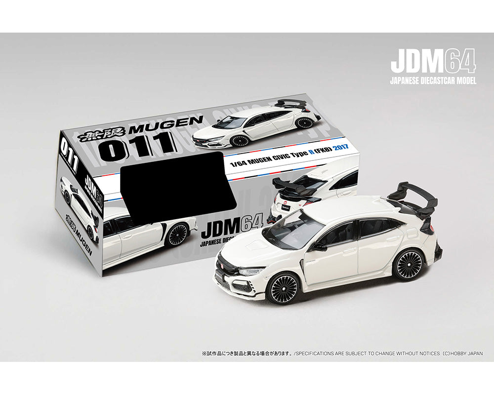 (COMING SOON) HOBBY JAPAN 1/64 Mugen Honda Civic Type R (FK8) 2017 – Championship White – Limited Edition