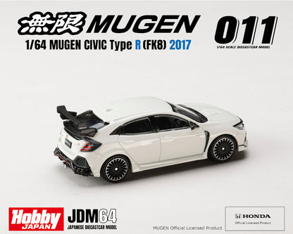 (COMING SOON) HOBBY JAPAN 1/64 Mugen Honda Civic Type R (FK8) 2017 – Championship White – Limited Edition