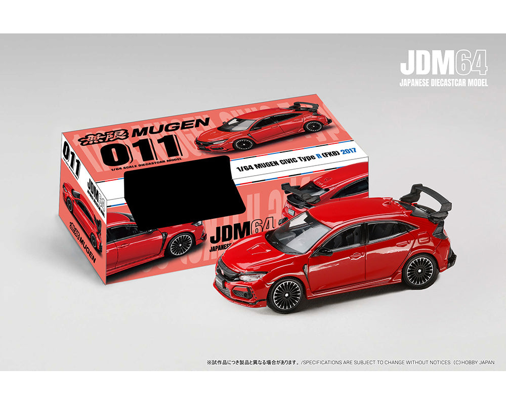 (COMING SOON) HOBBY JAPAN 1/64 Mugen Honda Civic Type R (FK8) 2017 – Flame Red – Limited Edition