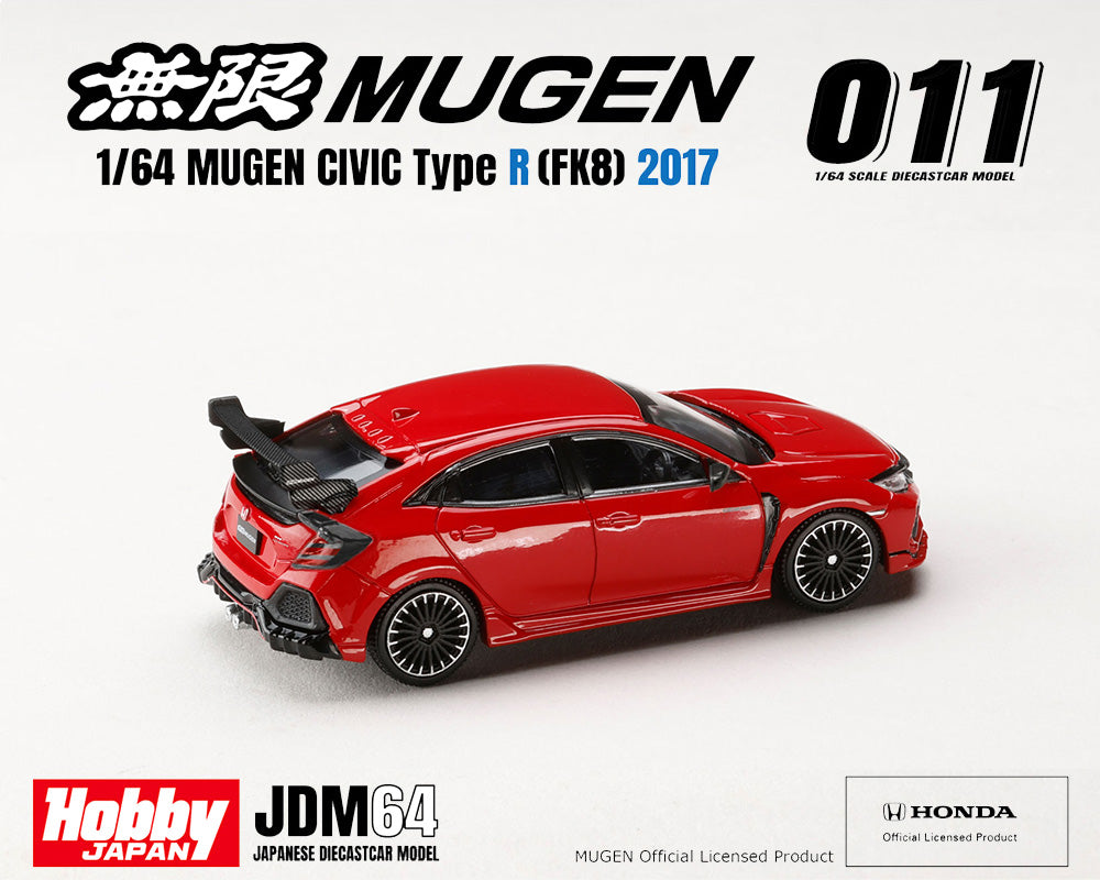 (COMING SOON) HOBBY JAPAN 1/64 Mugen Honda Civic Type R (FK8) 2017 – Flame Red – Limited Edition