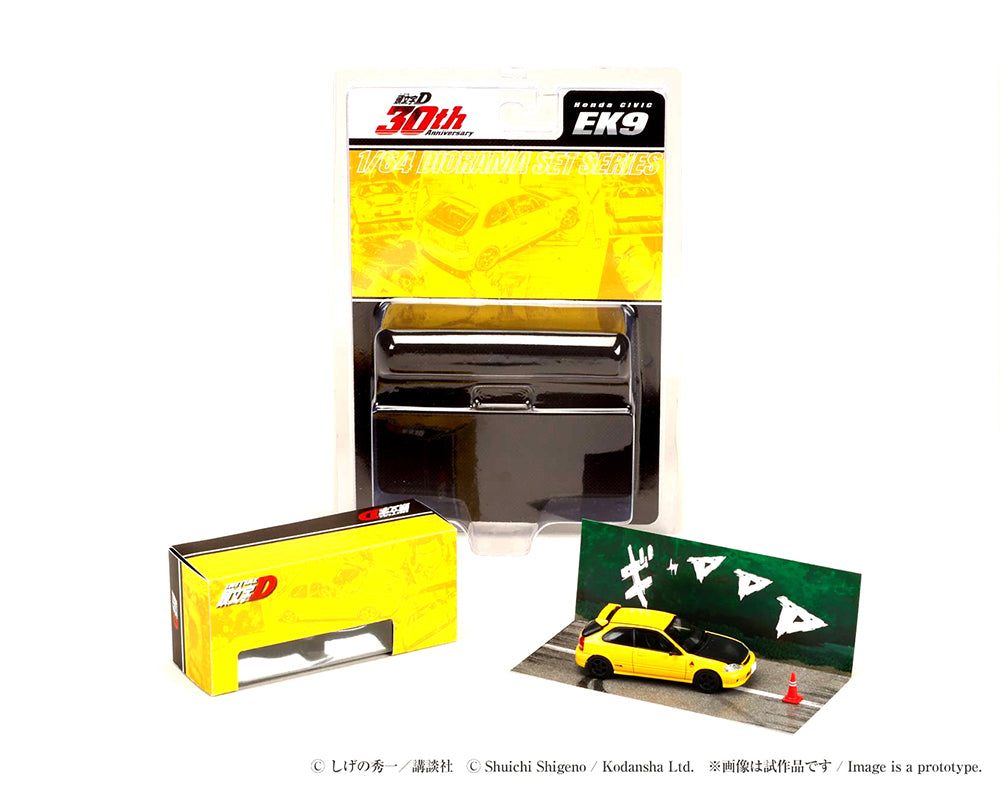 (COMING SOON) HOBBY JAPAN 1/64 Initial D 30th Anniversary Honda CIVIC (EK9) Todojuku / INITIAL D Tomoyuki Tachi VS Takumi Fujiwara – JDM64