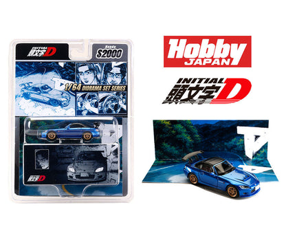(COMING SOON) HOBBY JAPAN 1/64 Initial D Honda S2000 with Collector Cards Toshiya Joshima VS Takumi Fujiwara