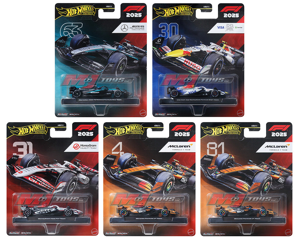 (COMING SOON) Hot Wheels 1:64 F1 2025 Racing Premium J Assortment