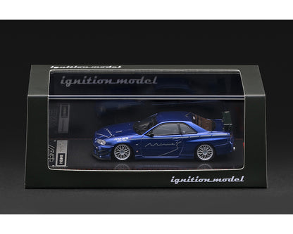(COMING SOON) Ignition Model 1:64 Nissan Skyline GT-R Mine’s (R34) – Blue – Limited Edition