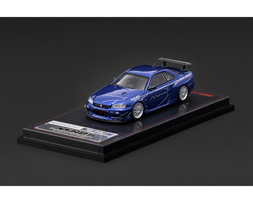 (COMING SOON) Ignition Model 1:64 Nissan Skyline GT-R Mine’s (R34) – Blue – Limited Edition