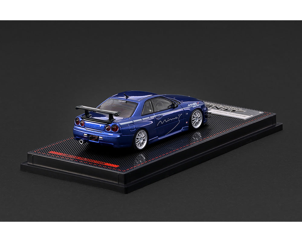 (COMING SOON) Ignition Model 1:64 Nissan Skyline GT-R Mine’s (R34) – Blue – Limited Edition