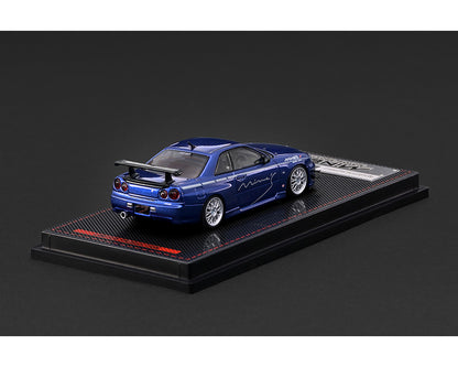 (COMING SOON) Ignition Model 1:64 Nissan Skyline GT-R Mine’s (R34) – Blue – Limited Edition