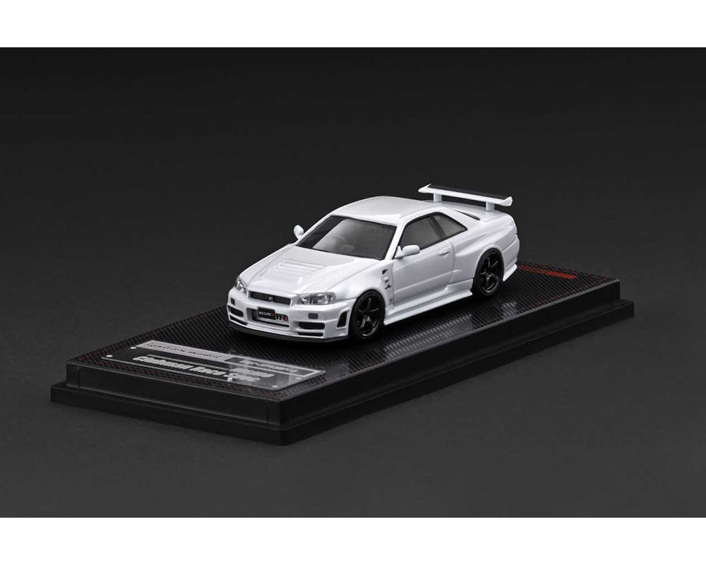 (COMING SOON) Ignition Model 1:64 Nissan Skyline GT-R (BNR34) NISMO – Customized White Metallic – Limited Edition