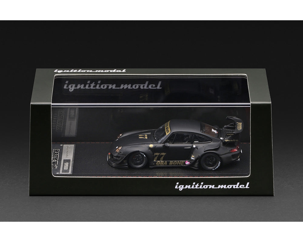 (COMING SOON) Ignition Model 1:64 Rauh-Welt Begriff RWB 993 -77 OBA BONE – Matte Black – Limited Edition