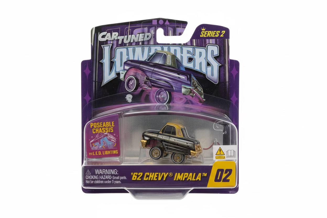 CarTuned™  1:64 Lowriders SHOW GLOW Series 2  8 Styles 2026 – L.E.D. Light Up Chassis cars are sold individualy.