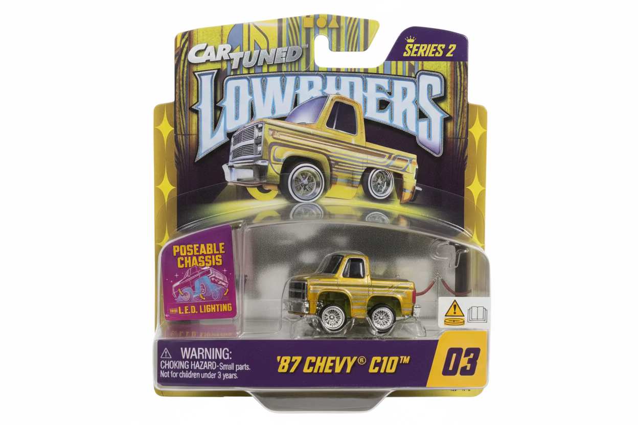 CarTuned™  1:64 Lowriders SHOW GLOW Series 2  8 Styles 2026 – L.E.D. Light Up Chassis cars are sold individualy.
