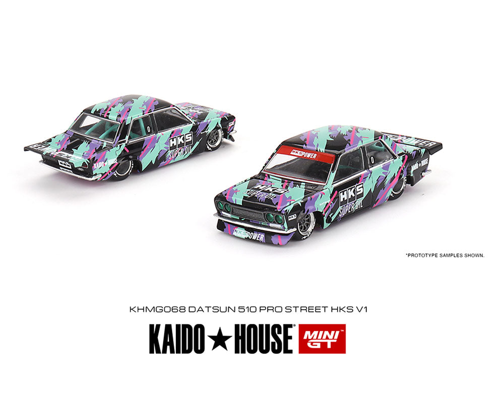 KAIDO HOUSE 1/64 Datsun 510 Pro Street HKS V1 – Black Green – Limited Edition