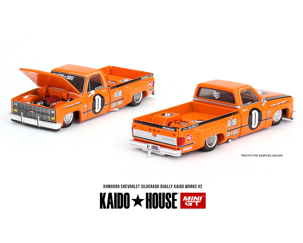 KAIDO HOUSE 1/64 Chevrolet Silverado Dually KAIDO WORKS V2 – Orange