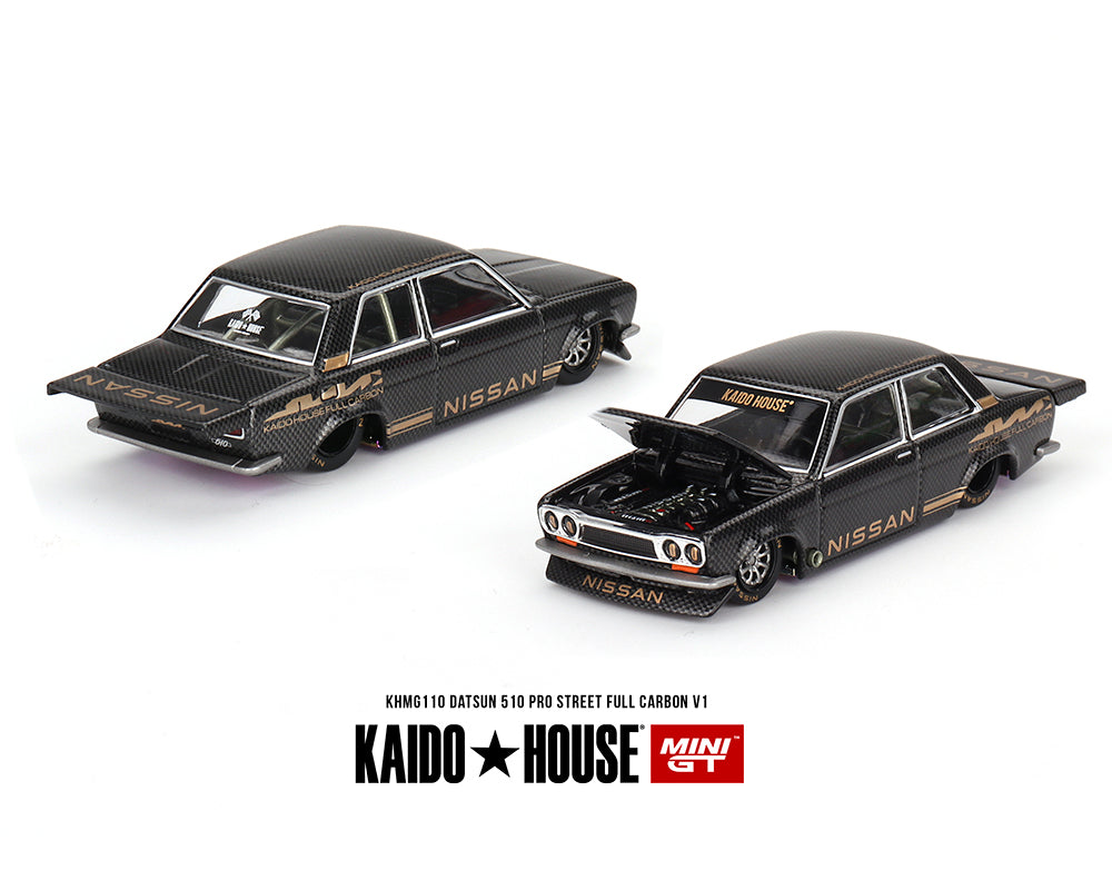KAIDO HOUSE 1/64 Datsun 510 Pro Street Full Carbon V1- Black Carbon
