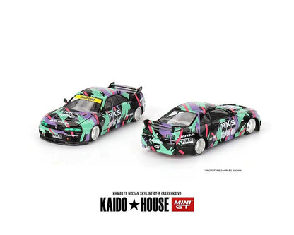 Kaido House x Mini GT 1:64 Nissan Skyline GT-R (R33) HKS V1 – Black Green