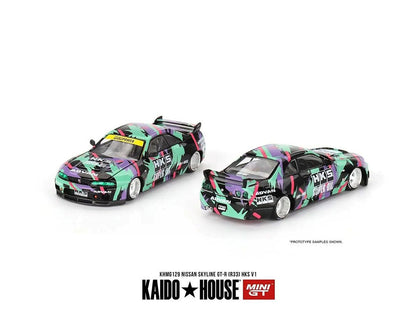 (PRE ORDER) Kaido House x Mini GT 1:64 Nissan Skyline GT-R (R33) HKS V1 – Black Green