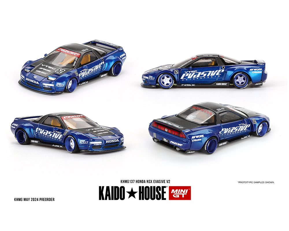 (PRE ORDER) Kaido House x Mini GT 1:64 Honda NSX Evasive V2 – Blue