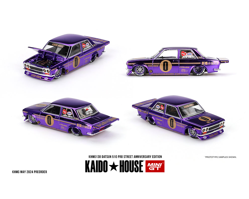 (PRE ORDER) KAIDO HOUSE 1/64 Datsun 510 Pro Street Anniversary Edition – Purple