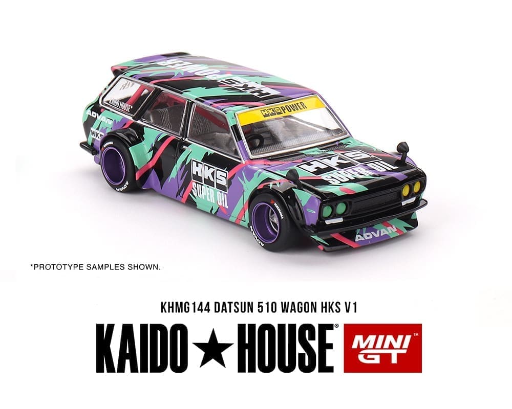 Kaido House 1:64 Datsun KAIDO 510 Wagon HKS V1 – Oil Splash Pattern